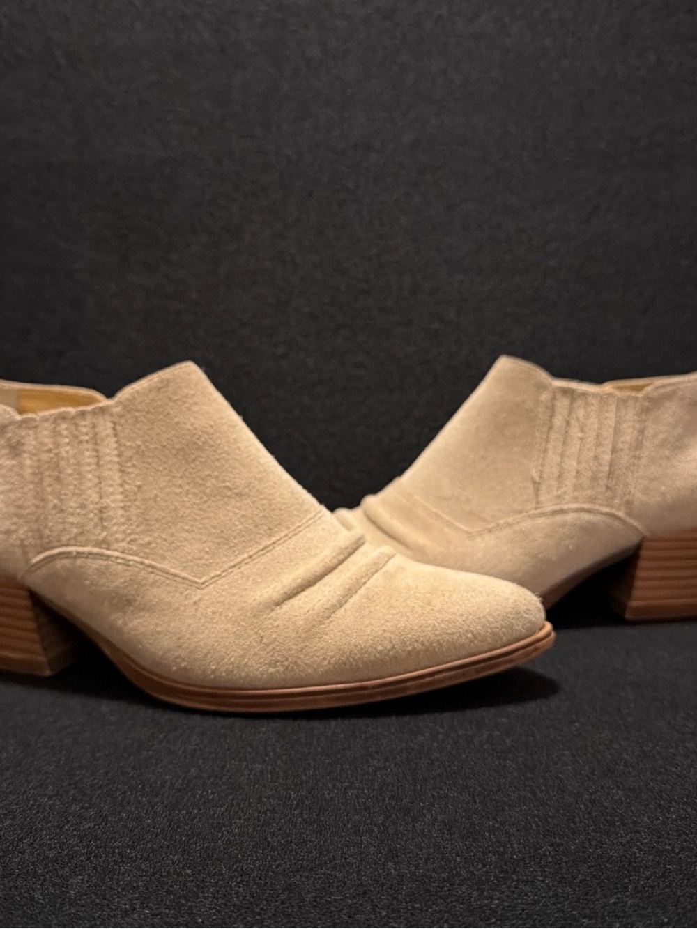 Vagabond Shoemakers Mandy Suede Western Ankle Boots Women’s US 8 EU 38 Beige Tan